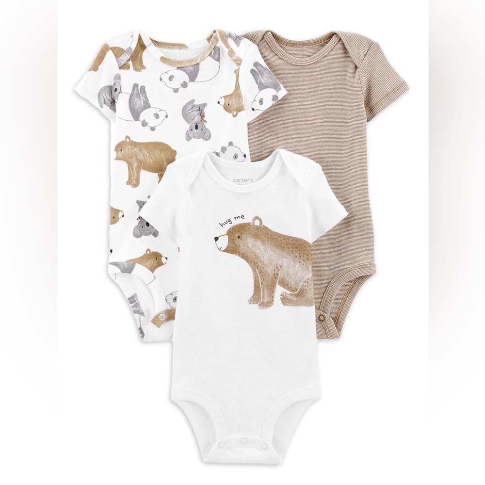 Carter's Child of Mine Baby Unisex Bodysuit, 3-Pack, Preemie